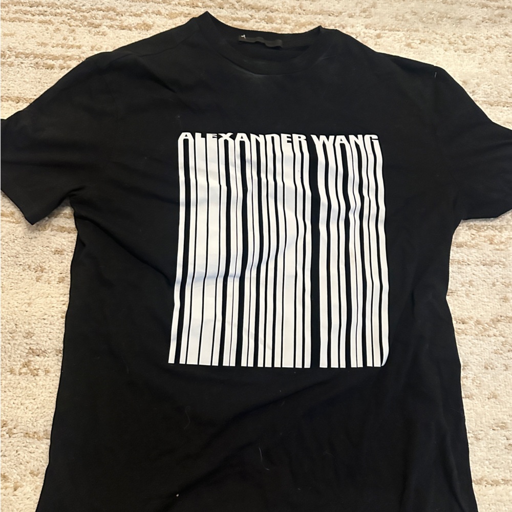 Alexander Wang Black and White Barcode Tee